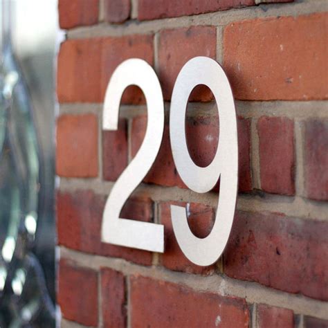 house numbers metal modern|large stainless steel house numbers.